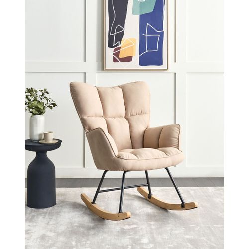 Fauteuil à Bascule Beige Oulu