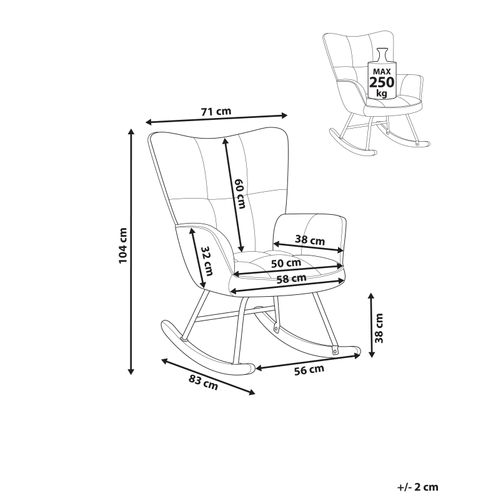 Fauteuil à Bascule Beige Oulu