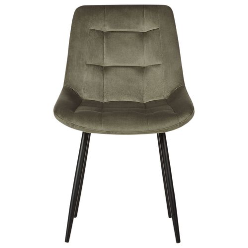 Chaise De Salle à Manger Set De 2 Velours Vert Olive Melrose
