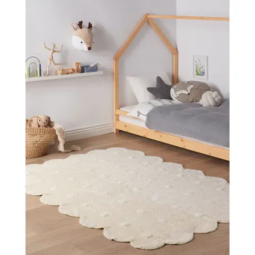 Tapis En Coton 140 X 200 Cm Beige Sareki