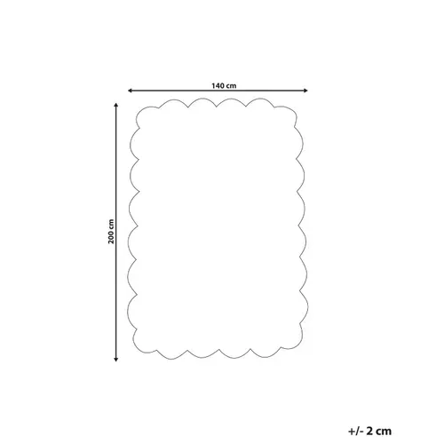 Tapis En Coton 140 X 200 Cm Beige Sareki