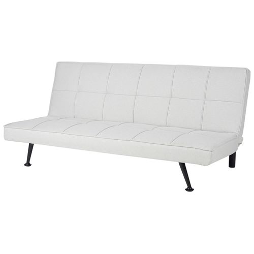 Canapé Convertible 3 Places En Tissu Gris Clair Hasle