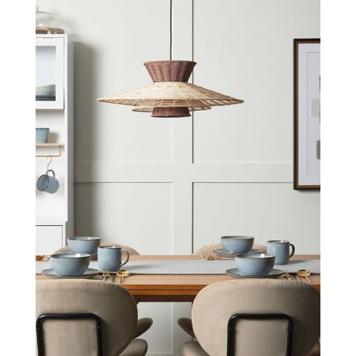 Lampe Suspendue Marron Et Beige Kabompo