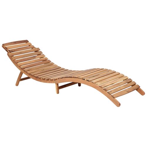 Chaise Longue Avec Coussin Bois Blanc Cassé Luino