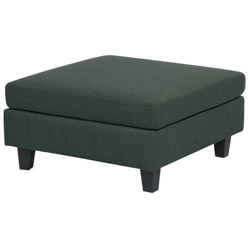 Canapé D'angle Modulable 5 Places Unstad Tissu Vert Foncé Avec Pouf Côté Droit