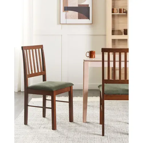 Chaise De Salle à Manger Set De 2 Bois Foncé Orono