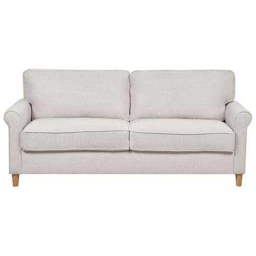 Canapé 3 Places En Tissu Beige Clair Ronneby