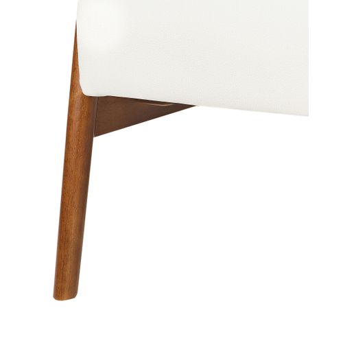 Fauteuil Cuir Pu Blanc Cassé Skara