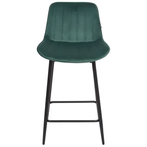 Tabouret De Bar Set De 2 Velours Vert Émeraude Dubrovnik
