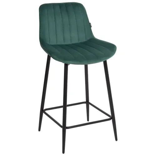 Tabouret De Bar Set De 2 Velours Vert Émeraude Dubrovnik