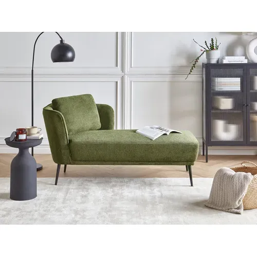 Chaise Longue Côté Gauche Artheze Tissu Vert Foncé