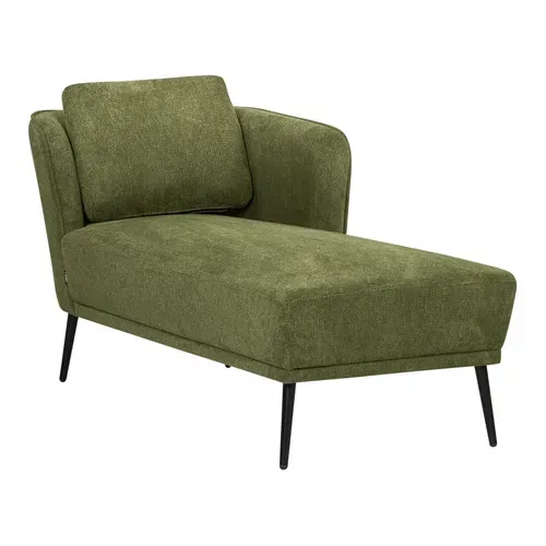 Chaise Longue Côté Gauche Artheze Tissu Vert Foncé