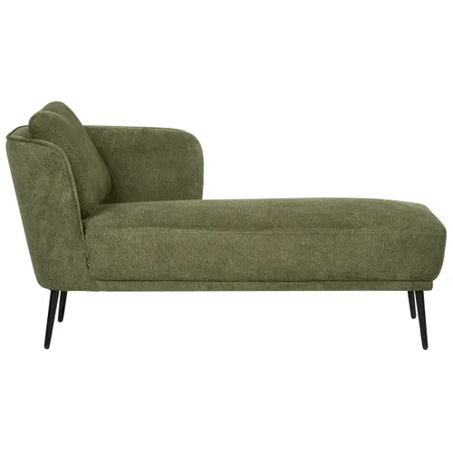 Chaise Longue Côté Gauche Artheze Tissu Vert Foncé