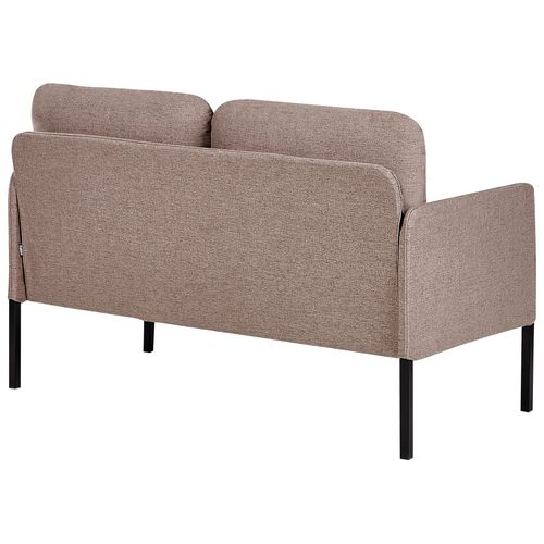 Banc Rembourré 2 Places Lahti Tissu Marron Clair