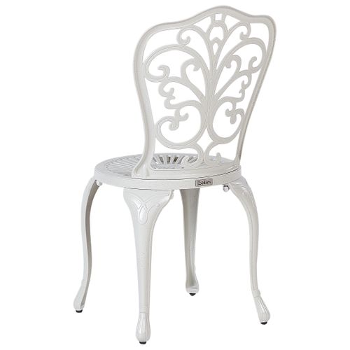 Lot De 2 Chaises De Jardin Triora Métal Blanc Cassé