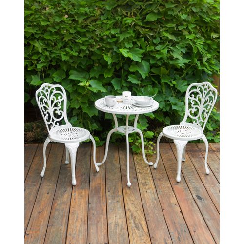 Lot De 2 Chaises De Jardin Triora Métal Blanc Cassé