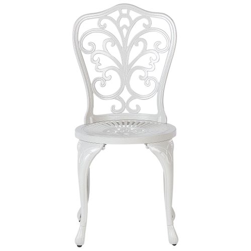 Lot De 2 Chaises De Jardin Triora Métal Blanc Cassé