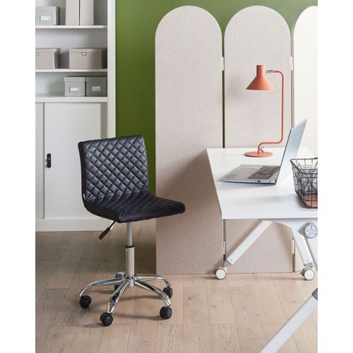 Chaise De Bureau Orlando simili Noir