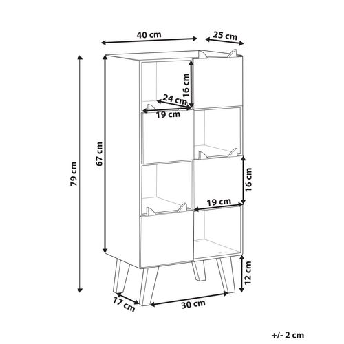 Bibliothèque 4 Étagères Rupert 79 Cm Marron Clair