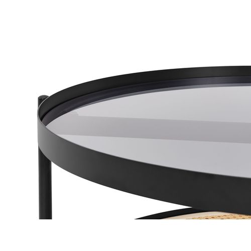 Table Basse Reno Verre De Sécurité Noir