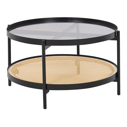 Table Basse Reno Verre De Sécurité Noir