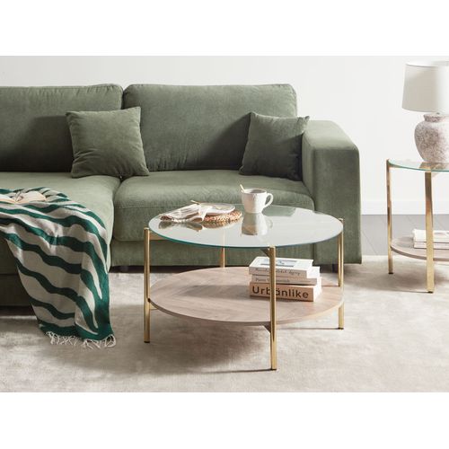 Table Basse Lovell Verre De Sécurité Doré