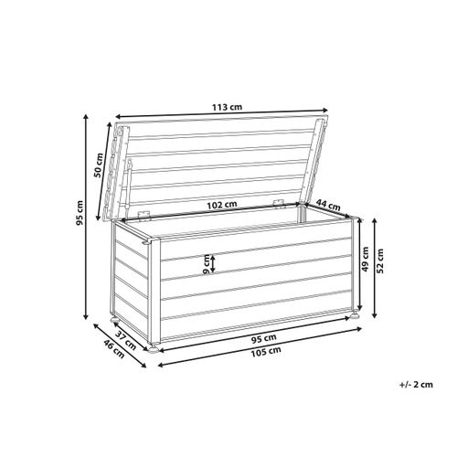 Coffre De Rangement Campalto 113 Cm 50 Cm Blanc
