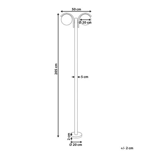 Lampadaire Extérieur Kulsi Noir