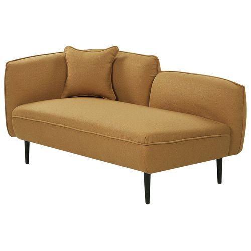 Chaise Longue Côté Gauche Chevannes Bouclé Moutarde