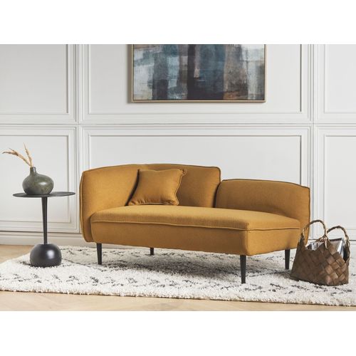 Chaise Longue Côté Gauche Chevannes Bouclé Moutarde