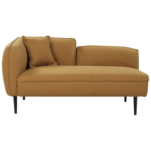 Chaise Longue Côté Gauche Chevannes Bouclé Moutarde