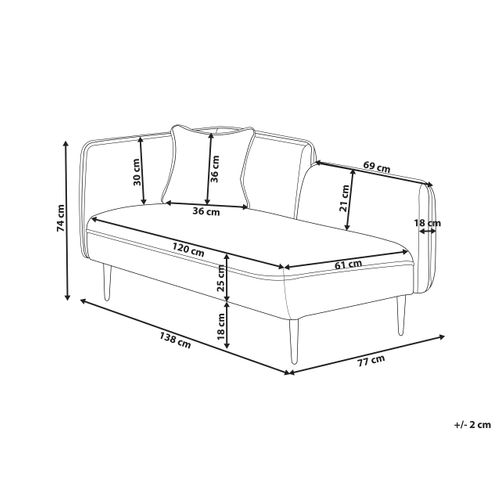 Chaise Longue Côté Gauche Chevannes Bouclé Moutarde
