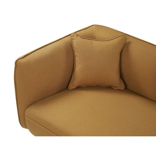 Chaise Longue Côté Gauche Chevannes Bouclé Moutarde