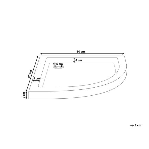 Bac De Douche Aliso 80 X 80 X 5 Cm Blanc