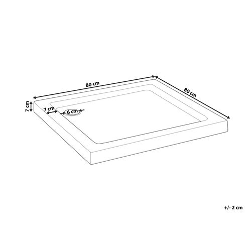 Bac De Douche Ampay 80 X 80 X 7 Cm Blanc