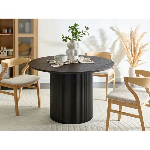 Table De Repas Sheho Noir 120 Cm 120 Cm