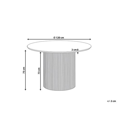 Table De Repas Sheho Noir 120 Cm 120 Cm