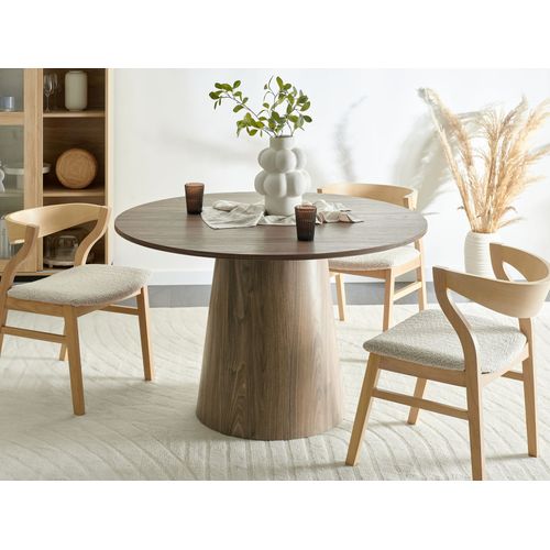 Table De Repas Oyen Marron Foncé 120 Cm 120 Cm