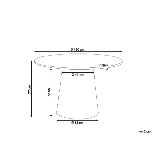 Table De Repas Oyen Marron Foncé 120 Cm 120 Cm