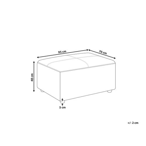 Pouf Kohlo Tissu Beige Clair