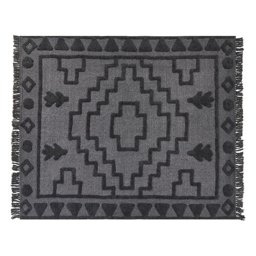 Couverture Chack Coton 220 X 240 Cm Gris Foncé