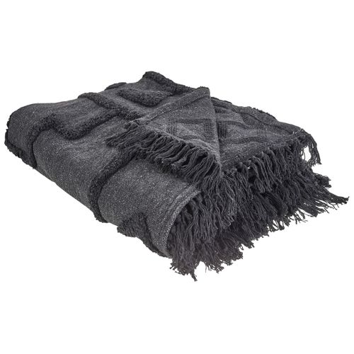 Couverture Chack Coton 220 X 240 Cm Gris Foncé