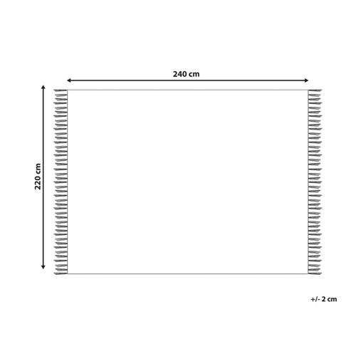 Couverture Chack Coton 220 X 240 Cm Gris Foncé