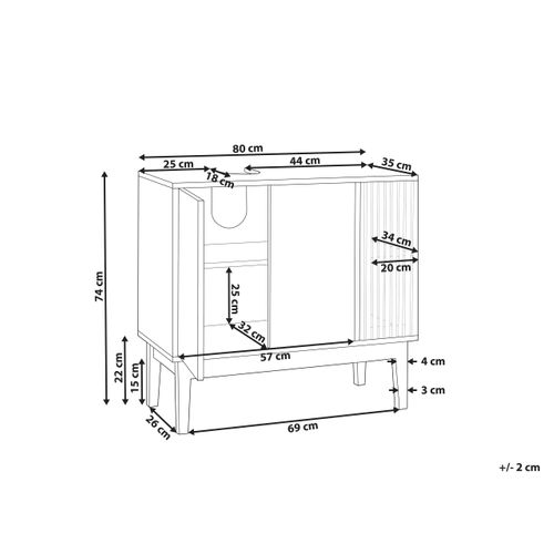 Meuble-lavabo Nubes 80 Cm Blanc
