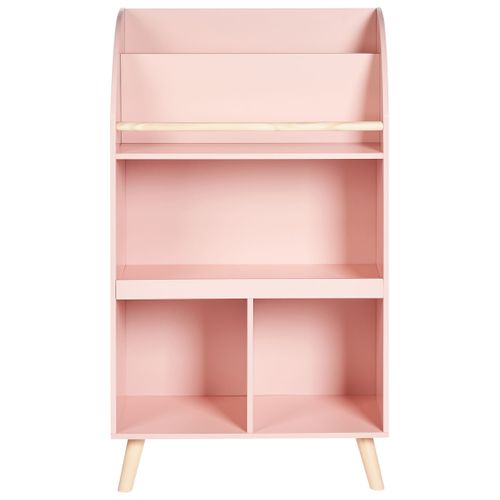 Bibliothèque 3 étagères Liloet 102 Cm Rose Pastel