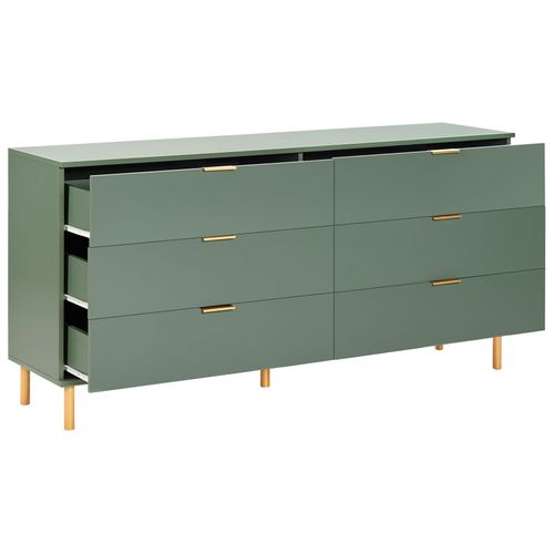 Commode à 6 Tiroirs Walpole Vert