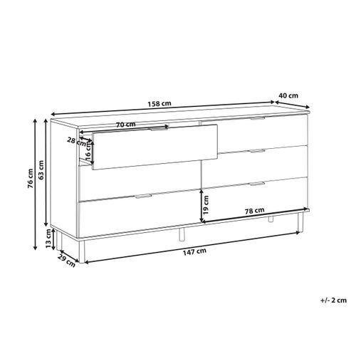 Commode à 6 Tiroirs Walpole Vert