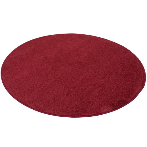 Tapis à Poils Longs Mona Rond 133cm Pourpre