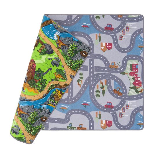 Tapis Rues Réversible 200x250cm Gris