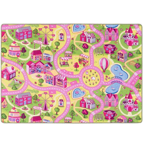 Tapis Rues Réversible 160x240cm Rose